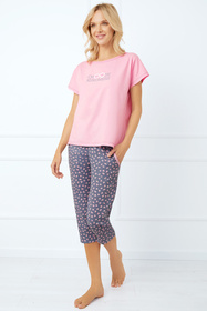 Italian Fashion Lotte kr.r. sp.3/4 Nocna piżama, róż/druk