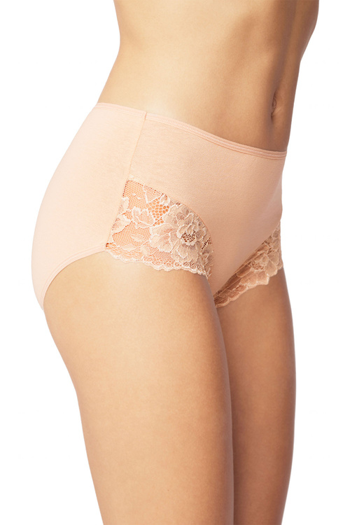 Vivisence 4008 3-pack Majtki wysokie figi, biały/beżowy/czarny