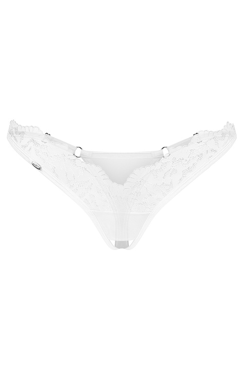 Obsessive Arrowel crotchless thong Majtki stringi otwarte, white
