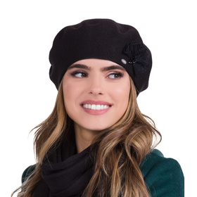 Kamea Elza Nakrycie głowy beret, czarny