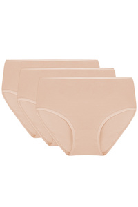 Vivisence 4001 3-pack Majtki figi, beżowy