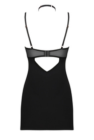 Obsessive Selinne chemise Nocna komplet koszulka + stringi, czarny