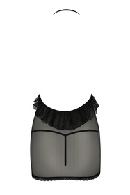 Passion Erza chemise Nocna komplet koszulka + stringi, black