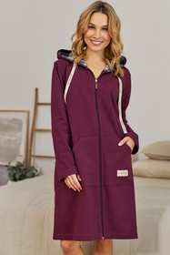 Doctor Nap SMZ.7107 Nocna szlafrok, burgundy