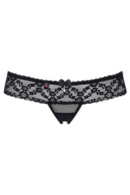 Obsessive 837-THC-1 Majtki stringi otwarte, czarny