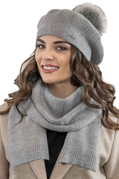 Vivisence 7035 Nakrycie głowy beret, szary