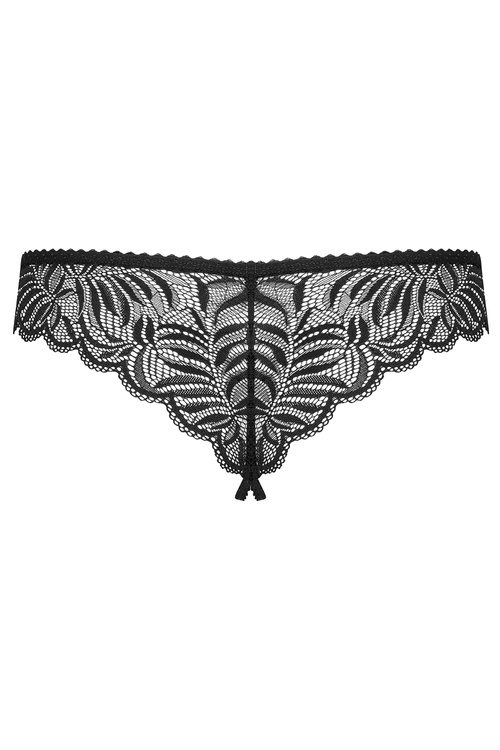 Obsessive Contica crotchles thong Majtki stringi, czarny
