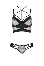 Casmir Lagerta set Nocna komplet biustonosz + figi, black