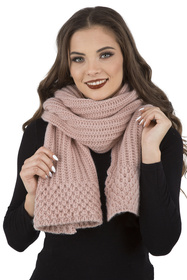 Vivisence 7016Kmpl Komplet czapka+szalik, pudrowy róż