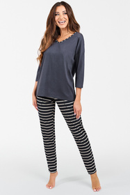 Italian Fashion Betty r.3/4 dł.sp. Nocna piżama, grafit/druk