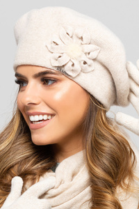 Kamea Sewilla Nakrycie głowy beret, beżowy