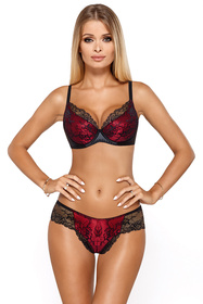 PariPari Catherine III Biustonosz push-up, black-red