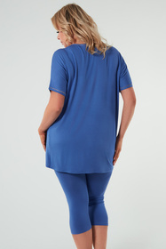 Italian Fashion Natura kr.r. sp.3/4 Nocna piżama, niebieski