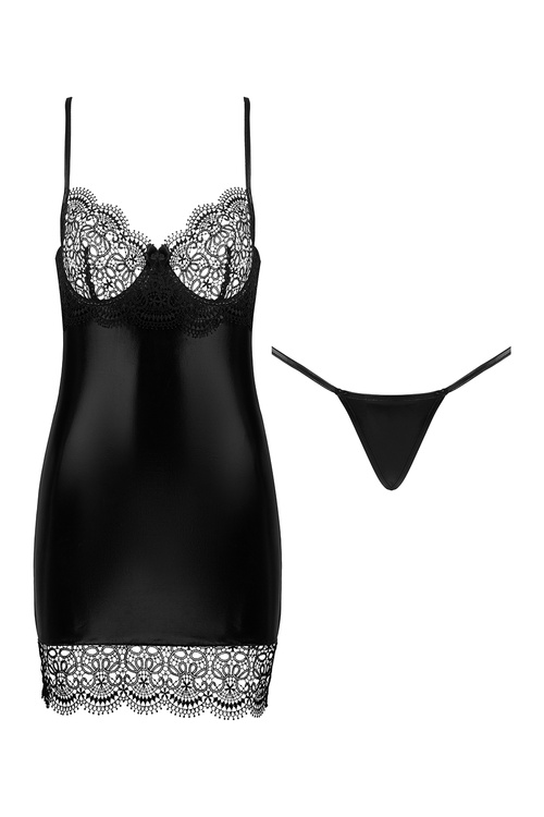 Beauty Night Adelia chemise BN6692 Нічна комплект майка + стрінги, чорний