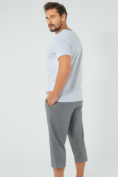 Italian Fashion Junak kr.r. sp.3/4 Nocna piżama, j.melanż/śr.melanż