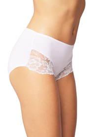 Vivisence 4008 3-pack Majtki wysokie figi, biały/beżowy/czarny