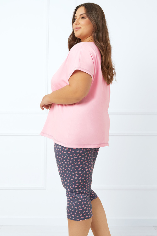 Italian Fashion Lotte kr.r. sp.3/4 Nocna piżama, róż/druk