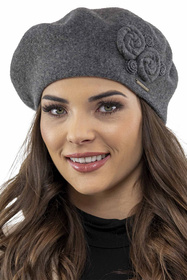 Vivisence 7037Kmpl Komplet beret+szalik, ciemnoszary