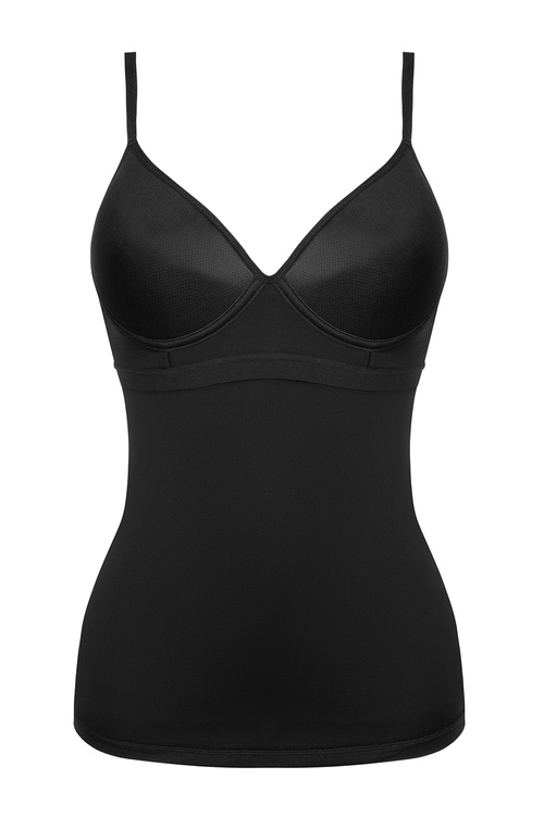 Julimex Simple Cami top bra Koszulka na ramiączkach, czarny