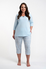 Italian Fashion Salli r.3/4 sp.3/4 Nocna piżama, niebieski/druk