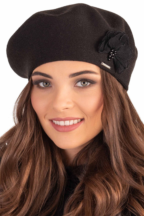 Vivisence 7036Kmpl Komplet beret+szalik, czarny