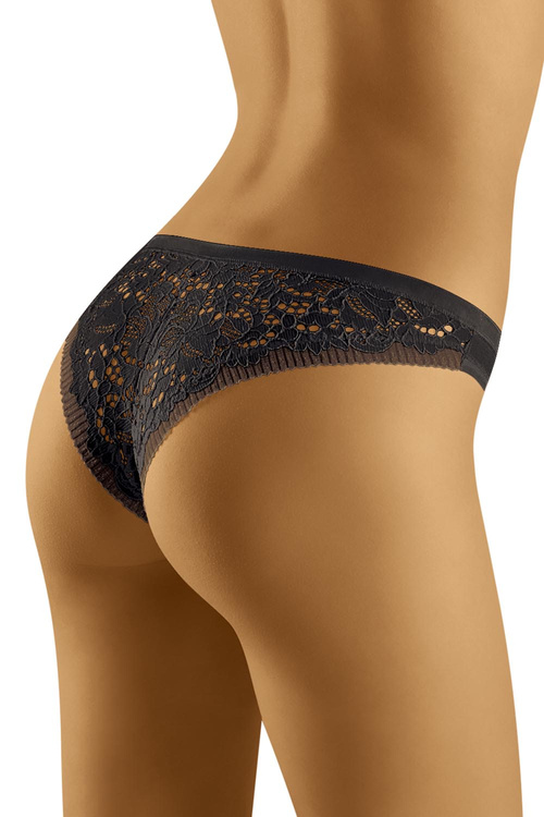 Wol-Bar Soft Flossy Majtki figi, czarny