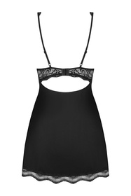 Obsessive Luvae babydoll Nocna komplet koszulka + stringi, czarny