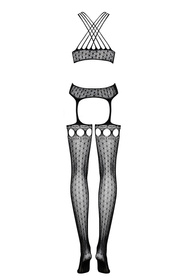 Obsessive Bodystocking G313 Body bodystocking, czarny