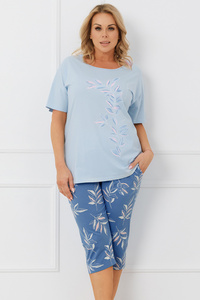 Italian Fashion Erula kr.r. 3/4 sp. Nocna piżama, niebieski/druk