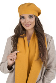 Vivisence 7005Kmpl Komplet beret+szalik, miodowy