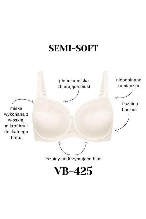 Vena VB-425 Biustonosz półusztywniany, ecru