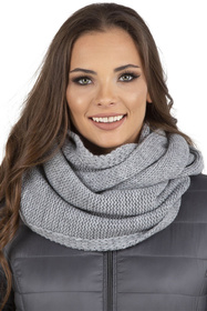 Vivisence 7014Kmpl Komplet czapka+komin, jasnoszary