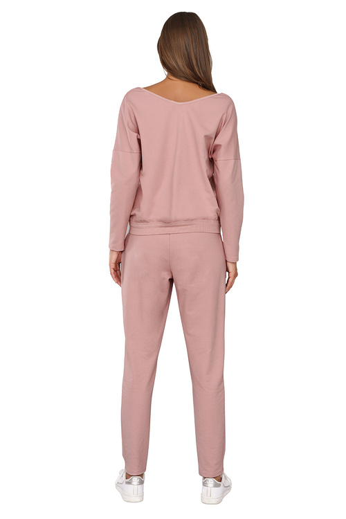 Italian Fashion Karina dł.r. dł.sp. Dres homewear, pudrowy róż