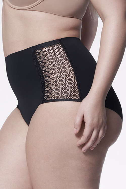 Julimex Opal panty Majtki wysokie figi, czarny