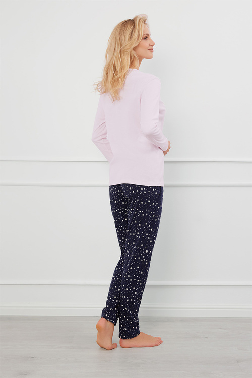Italian Fashion Libra dł.r. dł.sp. Nocna piżama, róż/druk