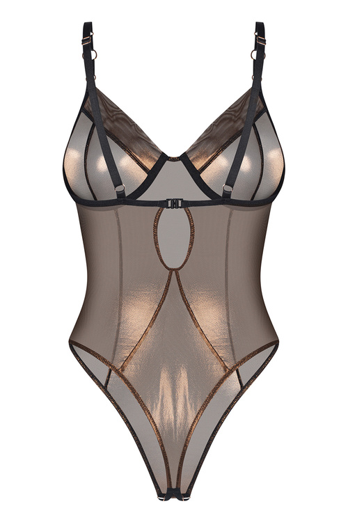 Obsessive Soranna crotchless teddy Body sexy, black
