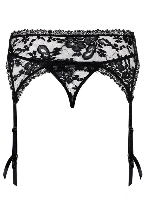 Obsessive Catia garter belt Pas do pończoch niski, czarny