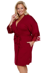 Doctor Nap SWW.7261 Nocna szlafrok, burgundy red
