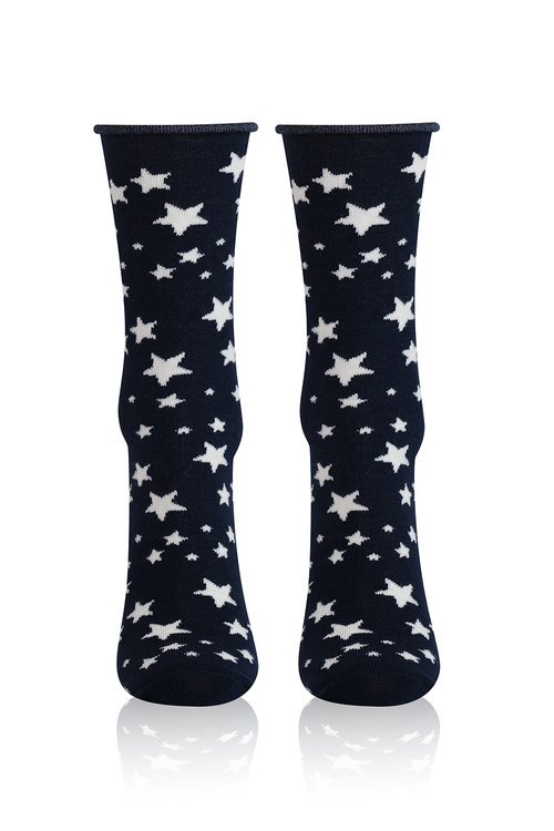 Italian Fashion Libra Skarpety za kostkę, granat/ecru