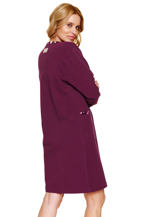 Doctor Nap SMZ.7319 Nocna szlafrok, burgundy