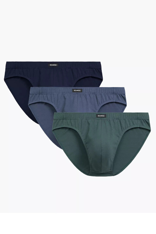 Atlantic 3MP-132 3-pack Majtki slipy, cobalt/denim/ciemnozielony