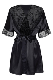 Beauty Night Delight dressing gown BN6628 Нічна пеньюар, чорний