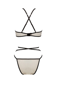 Passion Chika set Nocna komplet biustonosz + figi, cream