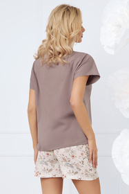 Italian Fashion Solita kr.r. kr.sp. Nocna piżama, cappuccino/druk