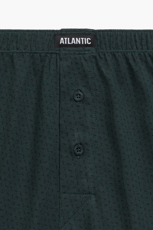 Atlantic 2MBX-059 2-pak Majtki bokserki, czarny/szmaragdowy