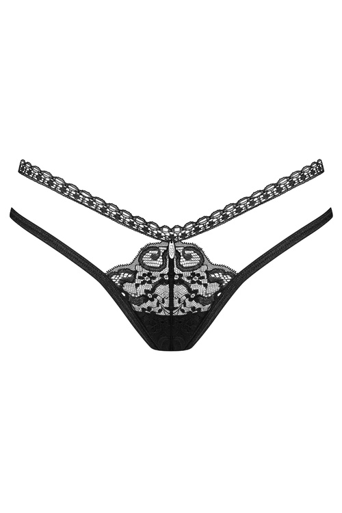 Obsessive Blomentis thong Majtki stringi, czarny