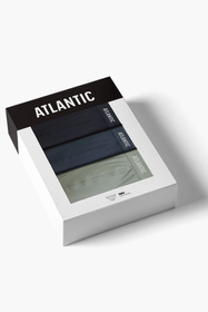 Atlantic 3MP-1576 3-pack Majtki slipy, granatowy/zielony/ciemnogranatowy