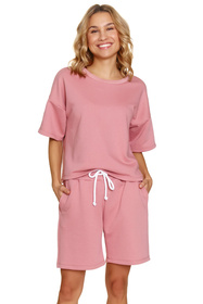 Doctor Nap DRS.7220 Komplet szorty + bluza, bluch rose