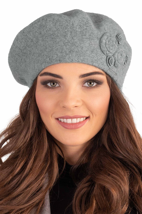 Vivisence 7037Kmpl Komplet beret+szalik, jasnoszary