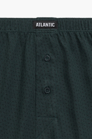 Atlantic 2MBX-059 2-pak Majtki bokserki, czarny/szmaragdowy